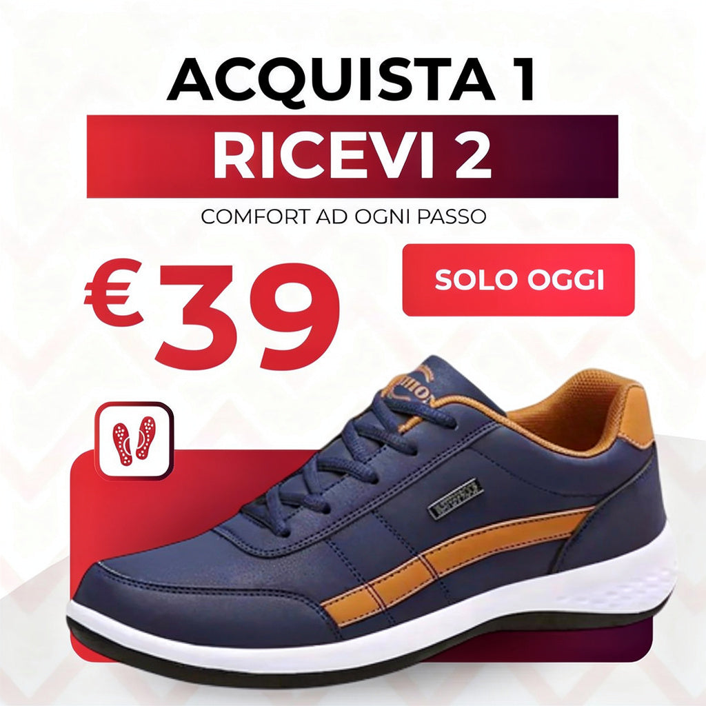 OrthoMAX™ Comfort Shoes — Design ergonomico a passo naturale per un comfort [COMPRI 1, RICEVI 2]
